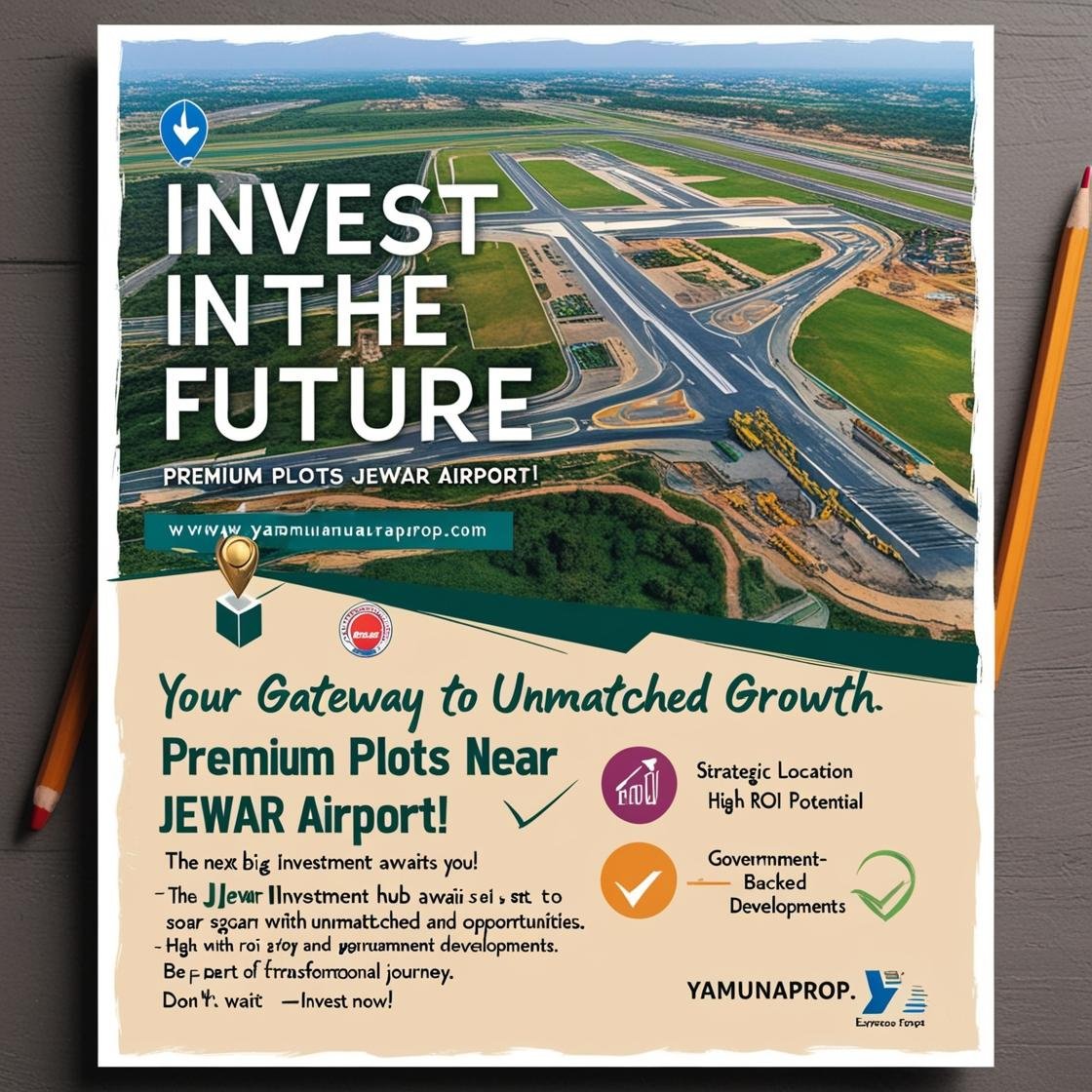 "Jewar Airport Development on Yamuna Expressway"